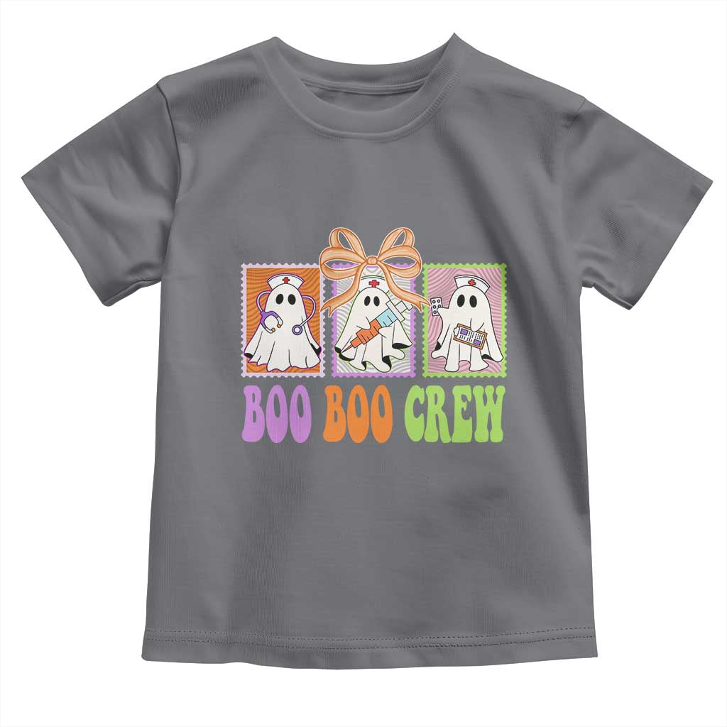 Halloween Nurse Toddler T Shirt Boo Boo Crew Cute Spooky Ghost TS11 Charcoal Print Your Wear