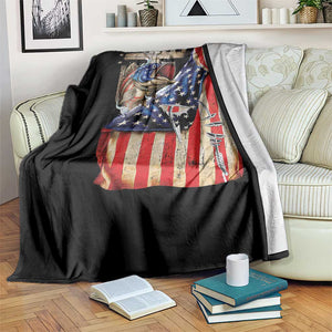 Fisherman Christian Fishing Vintage American Flag Throw Blanket TS11 Print Your Wear