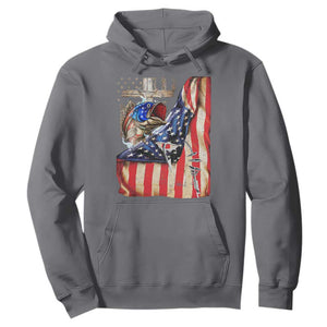 Fisherman Christian Fishing Vintage American Flag Hoodie TS11 Charcoal Print Your Wear
