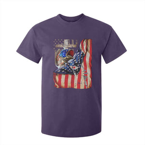 Fisherman Christian Fishing Vintage American Flag T Shirt For Kid TS11 Purple Print Your Wear