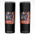 Fisherman Christian Fishing Vintage American Flag Skinny Tumbler TS11 Black Print Your Wear