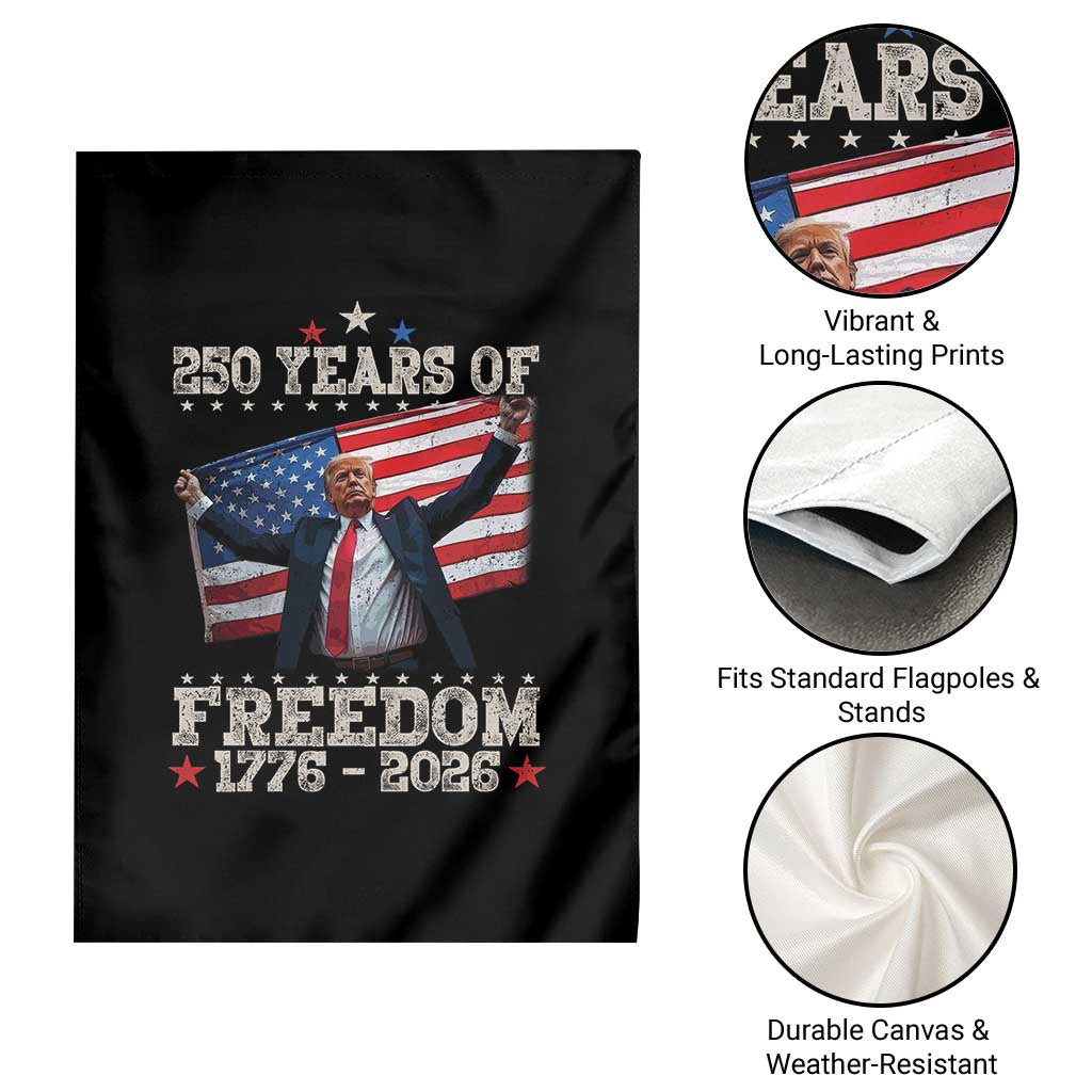 Trump 250th Anniversary Garden Flag 250 Years Of Freedom Vintage USA Flag TS11 Print Your Wear