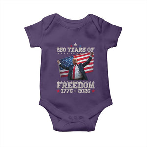 Trump 250th Anniversary Baby Onesie 250 Years Of Freedom Vintage USA Flag TS11 Purple Print Your Wear