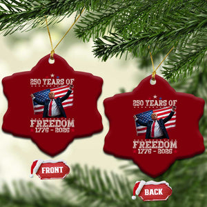 Trump 250th Anniversary Ceramic Ornament 250 Years Of Freedom Vintage USA Flag TS11 Print Your Wear