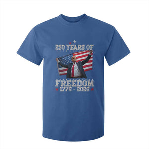 Trump 250th Anniversary T Shirt For Kid 250 Years Of Freedom Vintage USA Flag TS11 Royal Blue Print Your Wear
