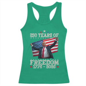 Trump 250th Anniversary Racerback Tank Top 250 Years Of Freedom Vintage USA Flag TS11 Irish Green Print Your Wear