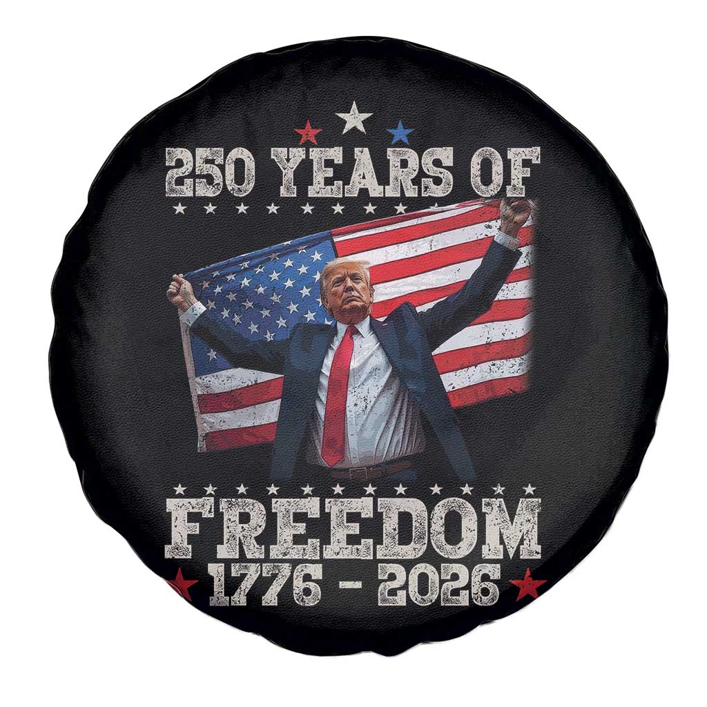 Trump 250th Anniversary Spare Tire Cover 250 Years Of Freedom Vintage USA Flag TS11 Print Your Wear
