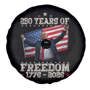 Trump 250th Anniversary Spare Tire Cover 250 Years Of Freedom Vintage USA Flag TS11 Print Your Wear
