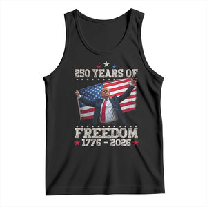 Trump 250th Anniversary Tank Top 250 Years Of Freedom Vintage USA Flag TS11 Black Print Your Wear