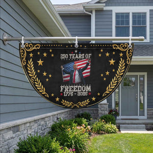 Trump 250th Anniversary Patriotic Fan Flag 250 Years Of Freedom Vintage USA Flag