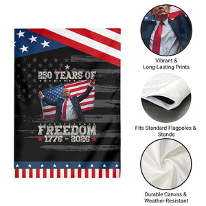 Trump 250th Anniversary Garden Flag - 250 Years Of Freedom Vintage USA Flag TS11 Print Your Wear