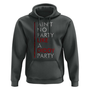 Ain't No Party Like A Diddy Party Hoodie Vintage Striped TS11 Dark Heather Print Your Wear