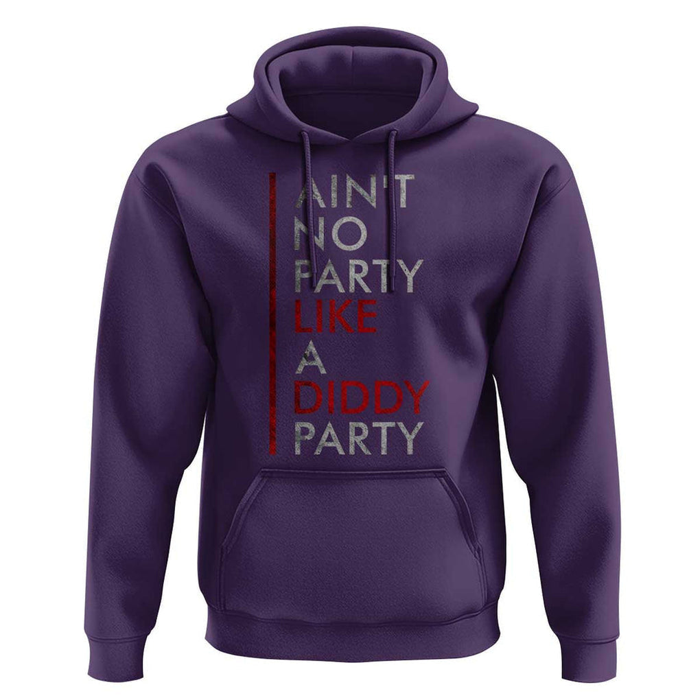 Ain't No Party Like A Diddy Party Hoodie Vintage Striped TS11 Purple Print Your Wear