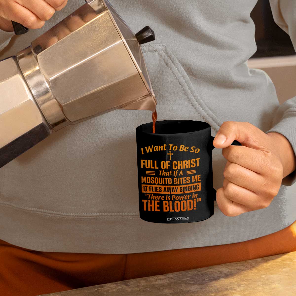 I Want To Be So Full Of Christ Coffee Mug Funny Christian Prayer Religious Cross TS11 Print Your Wear