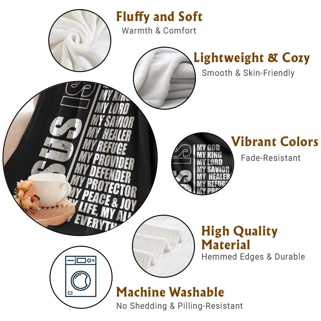 Jesus Is My Everything My God My Lord And Savior Christian Throw Blanket TS11 Print Your Wear