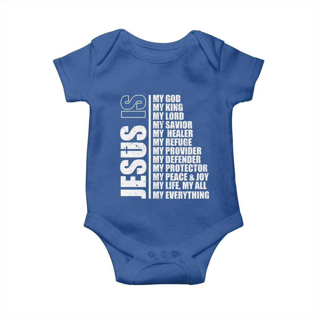 Jesus Is My Everything My God My Lord And Savior Christian Baby Onesie TS11 Royal Blue Print Your Wear