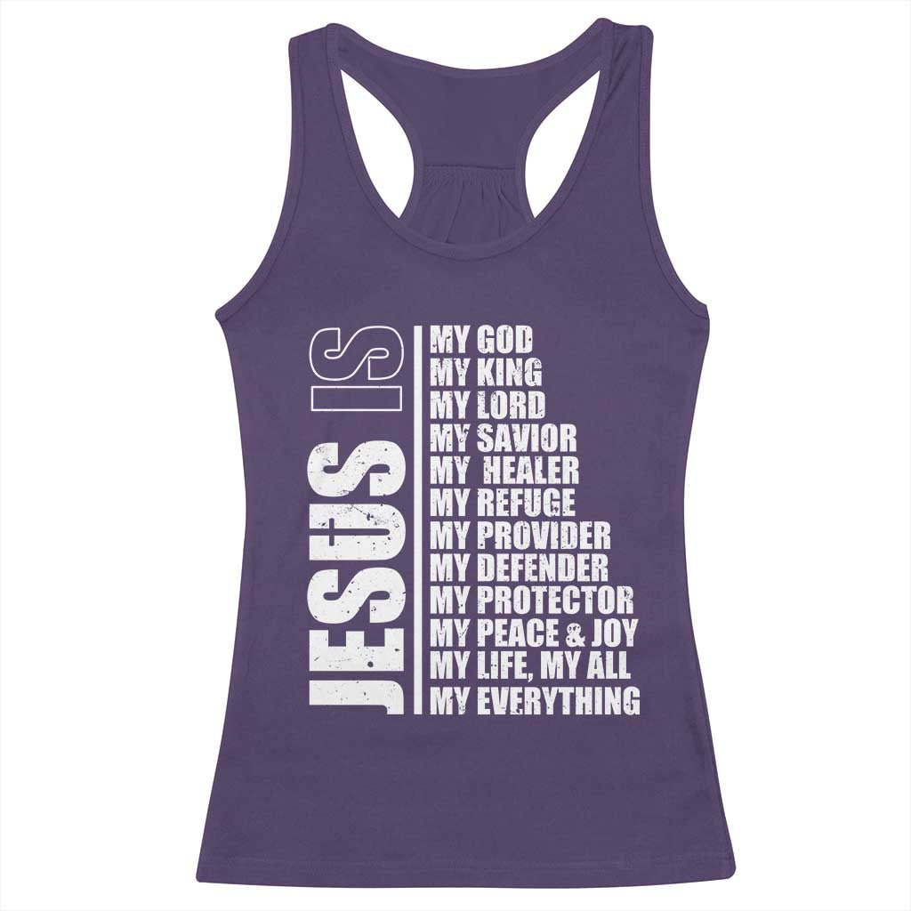Jesus Is My Everything My God My Lord And Savior Christian Racerback Tank Top TS11 Purple Print Your Wear