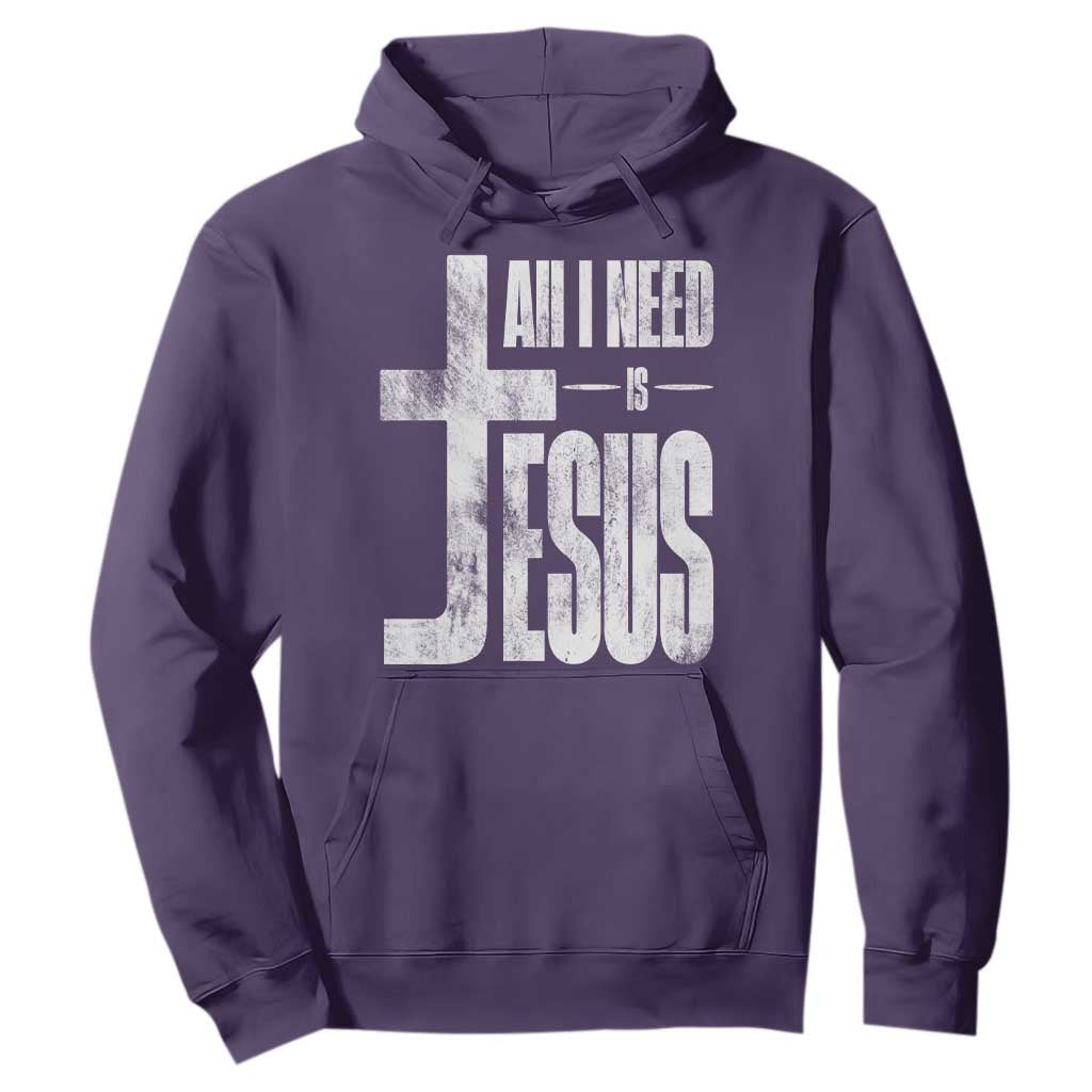 All I Need Is Jesus Hoodie Christian Believer Faith God Religious TS11 Purple Print Your Wear