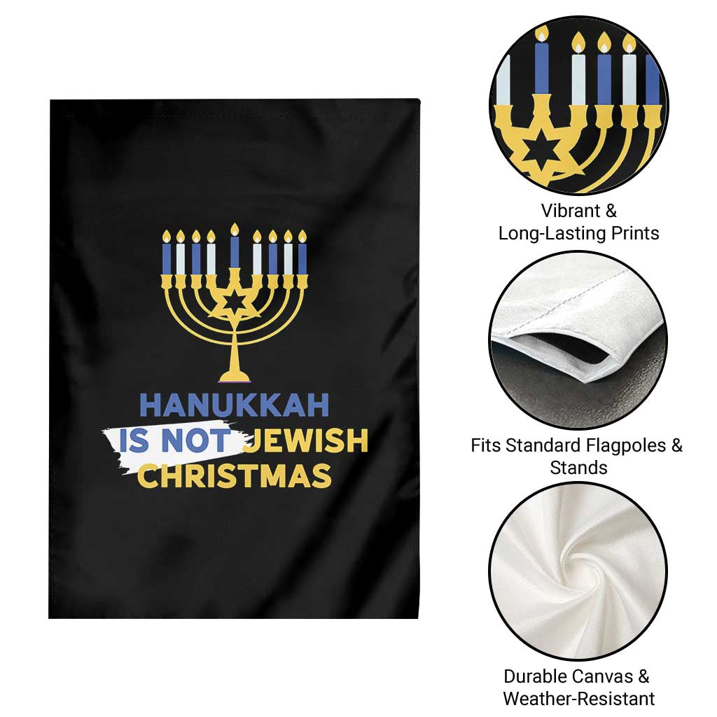 Funny Hanukkah Is Not Jewish Christmas Garden Flag Chanukah Menorah TS11 Print Your Wear
