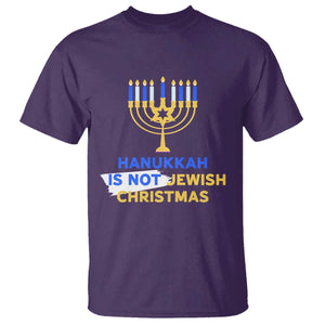 Funny Hanukkah Is Not Jewish Christmas T Shirt Chanukah Menorah TS11 Purple Print Your Wear