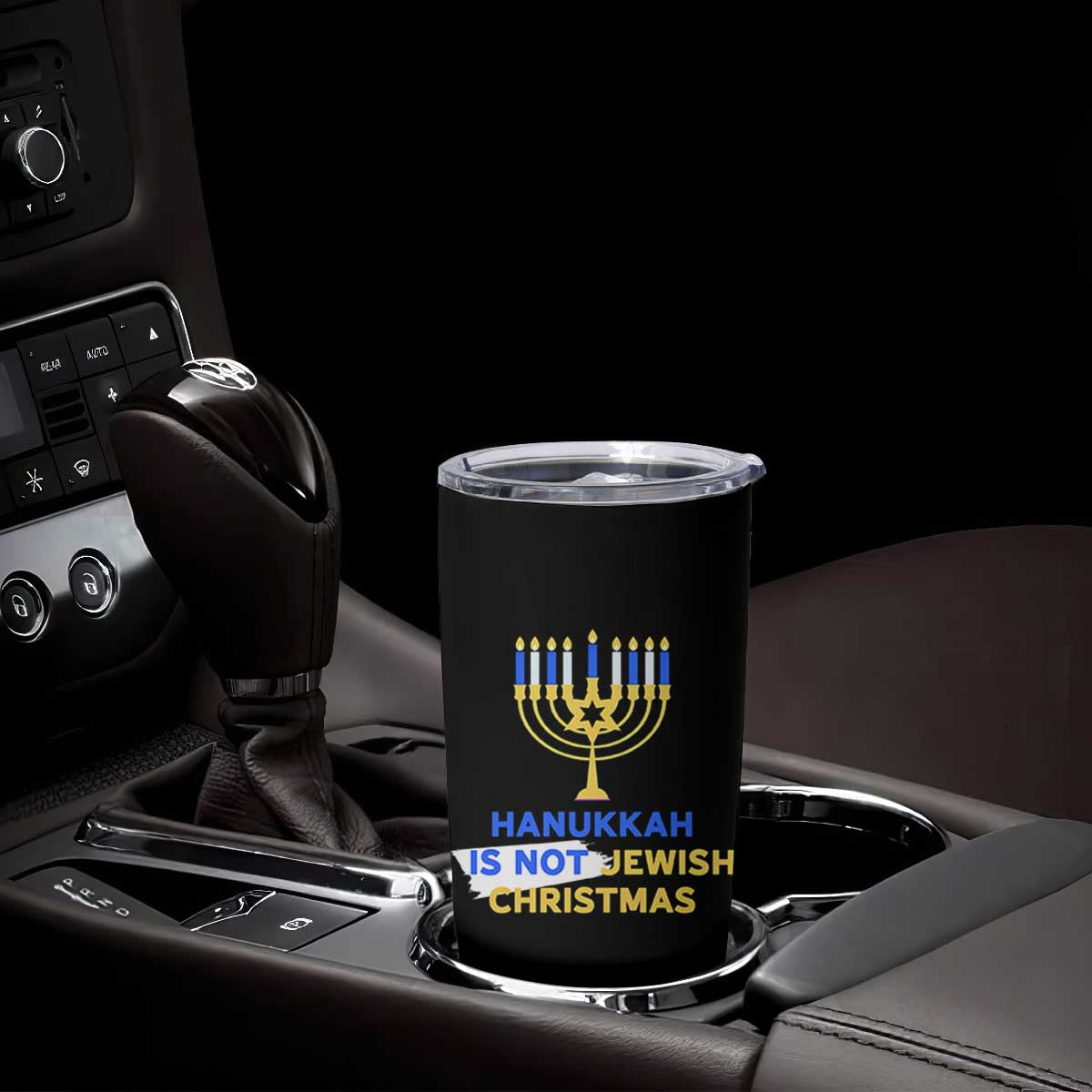 Funny Hanukkah Is Not Jewish Christmas Tumbler Cup Chanukah Menorah TS11 Print Your Wear