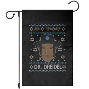 Funny Hanukkah Dreidel Garden Flag Dr Dreidel Chanukah Rapper DJ TS11 Black Print Your Wear
