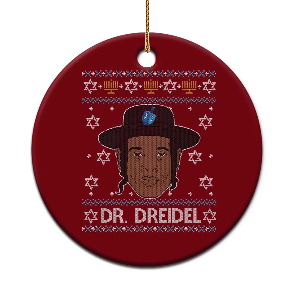 Funny Hanukkah Dreidel Ceramic Ornament Dr Dreidel Chanukah Rapper DJ TS11 1pc Red Print Your Wear