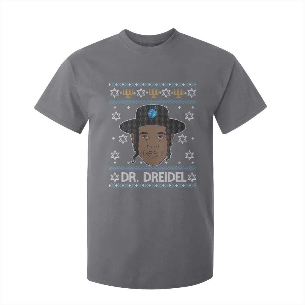 Funny Hanukkah Dreidel T Shirt For Kid Dr Dreidel Chanukah Rapper DJ TS11 Charcoal Print Your Wear