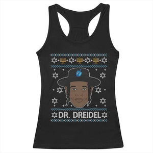 Funny Hanukkah Dreidel Racerback Tank Top Dr Dreidel Chanukah Rapper DJ TS11 Black Print Your Wear