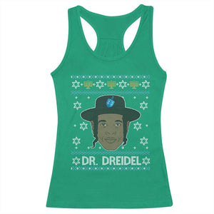 Funny Hanukkah Dreidel Racerback Tank Top Dr Dreidel Chanukah Rapper DJ TS11 Irish Green Print Your Wear