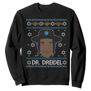 Funny Hanukkah Dreidel Sweatshirt Dr Dreidel Chanukah Rapper DJ TS11 Black Print Your Wear