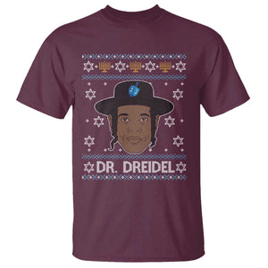 Funny Hanukkah Dreidel T Shirt Dr Dreidel Chanukah Rapper DJ TS11 Maroon Print Your Wear