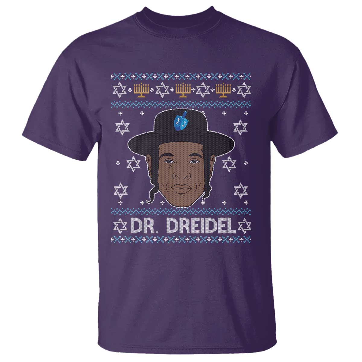 Funny Hanukkah Dreidel T Shirt Dr Dreidel Chanukah Rapper DJ TS11 Purple Print Your Wear