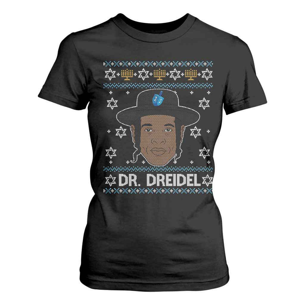 Funny Hanukkah Dreidel T Shirt For Women Dr Dreidel Chanukah Rapper DJ TS11 Black Print Your Wear