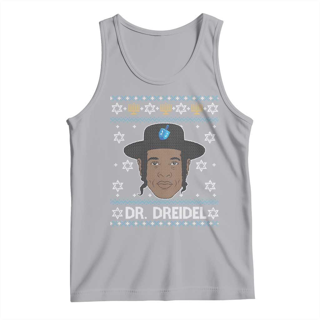 Funny Hanukkah Dreidel Tank Top Dr Dreidel Chanukah Rapper DJ TS11 Athletic Heather Print Your Wear