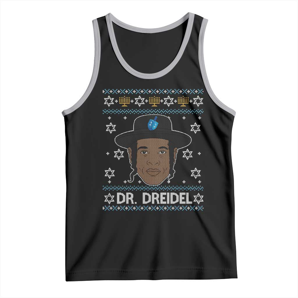 Funny Hanukkah Dreidel Tank Top Dr Dreidel Chanukah Rapper DJ TS11 Black Athletic Heather Print Your Wear
