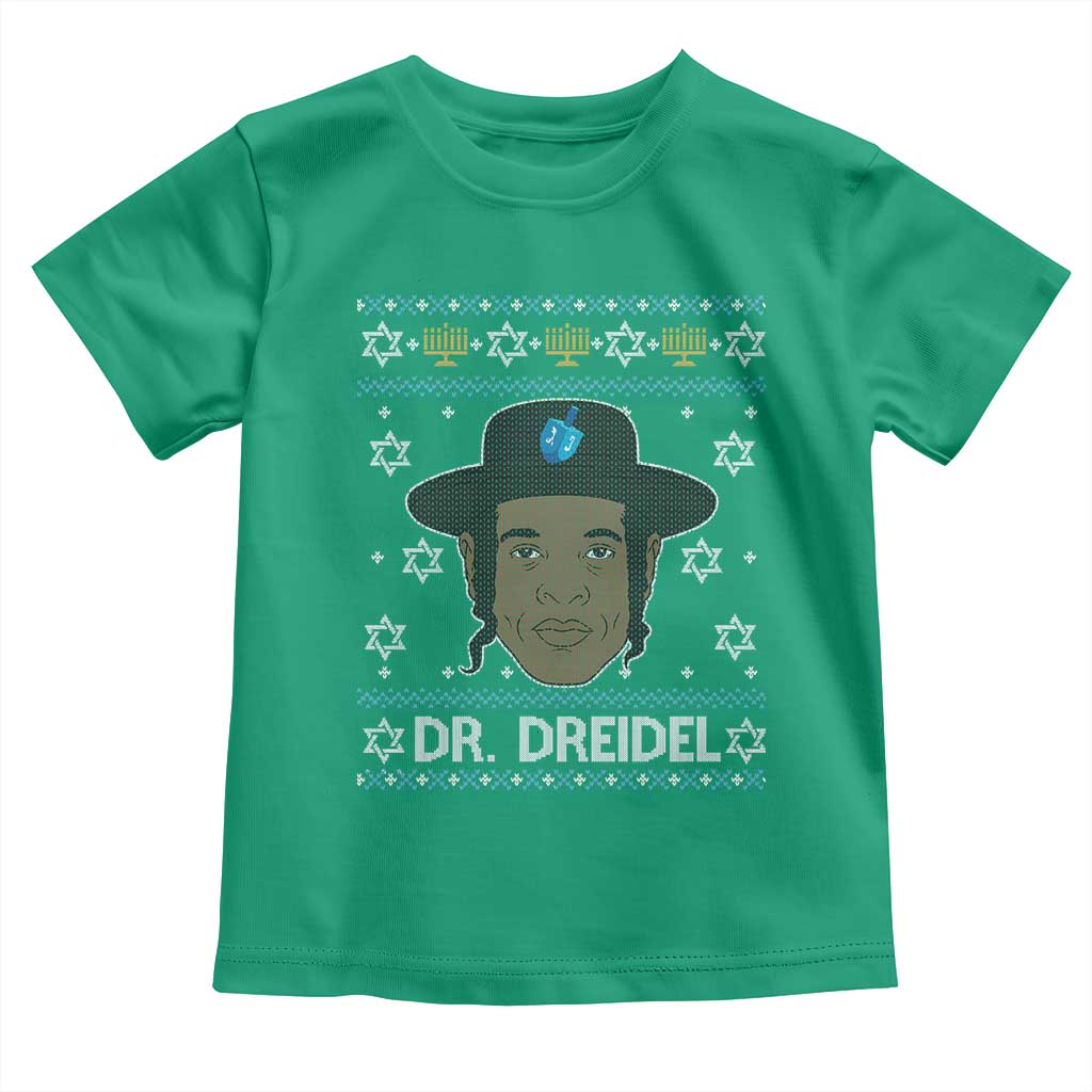 Funny Hanukkah Dreidel Toddler T Shirt Dr Dreidel Chanukah Rapper DJ TS11 Irish Green Print Your Wear