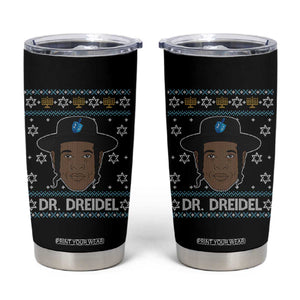 Funny Hanukkah Dreidel Tumbler Cup Dr Dreidel Chanukah Rapper DJ TS11 Black Print Your Wear