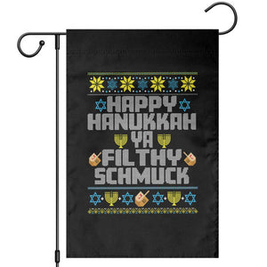 Happy Hanukkah Ya Filthy Schmuck Garden Flag Funny Hanukkah Christmas Movie TS11 Black Print Your Wear