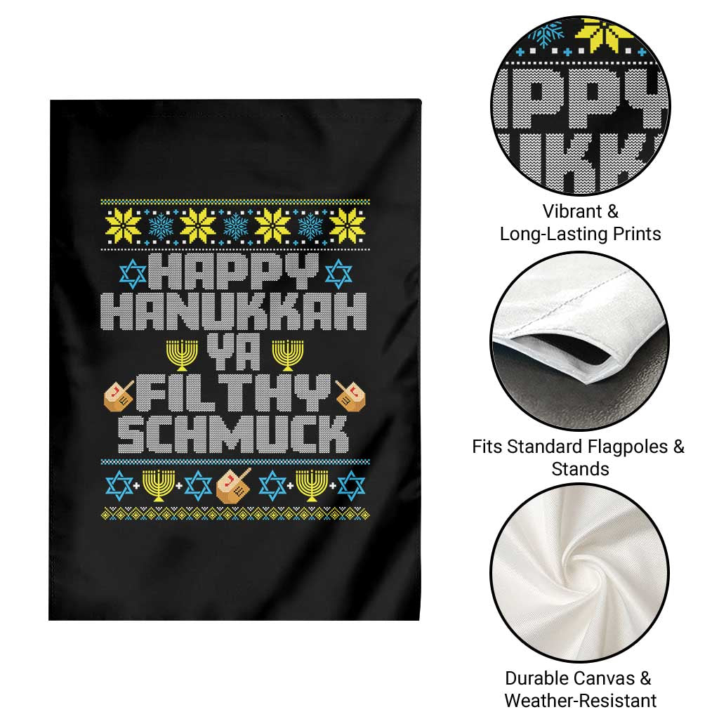Happy Hanukkah Ya Filthy Schmuck Garden Flag Funny Hanukkah Christmas Movie TS11 Print Your Wear