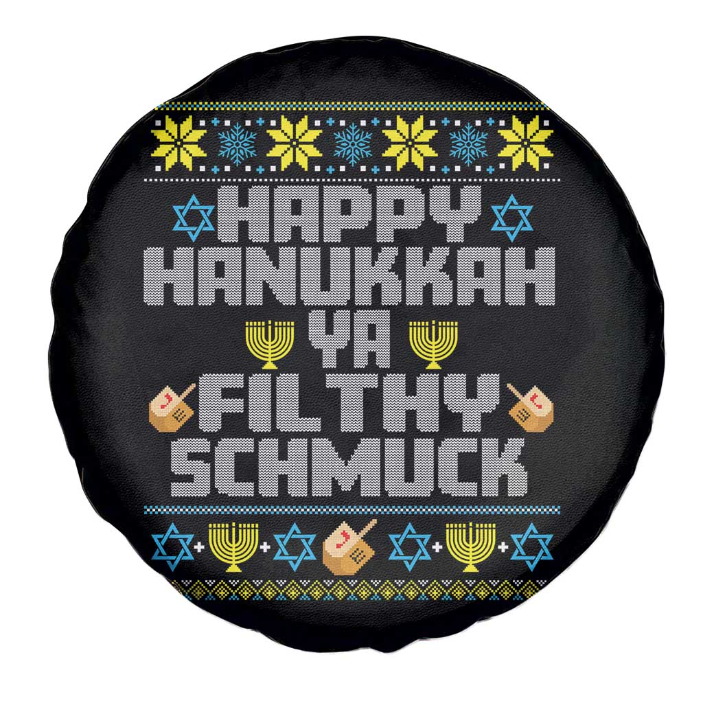 Happy Hanukkah Ya Filthy Schmuck Spare Tire Cover Funny Hanukkah Christmas Movie TS11 Print Your Wear