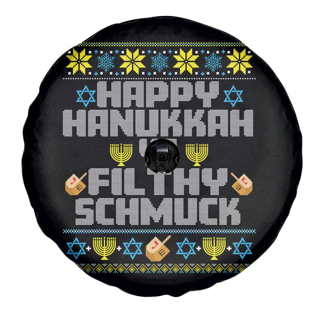 Happy Hanukkah Ya Filthy Schmuck Spare Tire Cover Funny Hanukkah Christmas Movie TS11 Print Your Wear