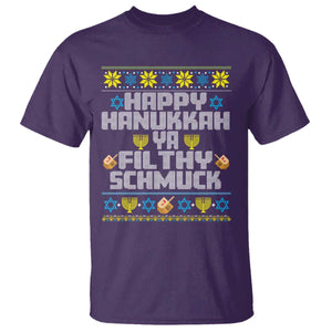 Happy Hanukkah Ya Filthy Schmuck T Shirt Funny Hanukkah Christmas Movie TS11 Purple Print Your Wear