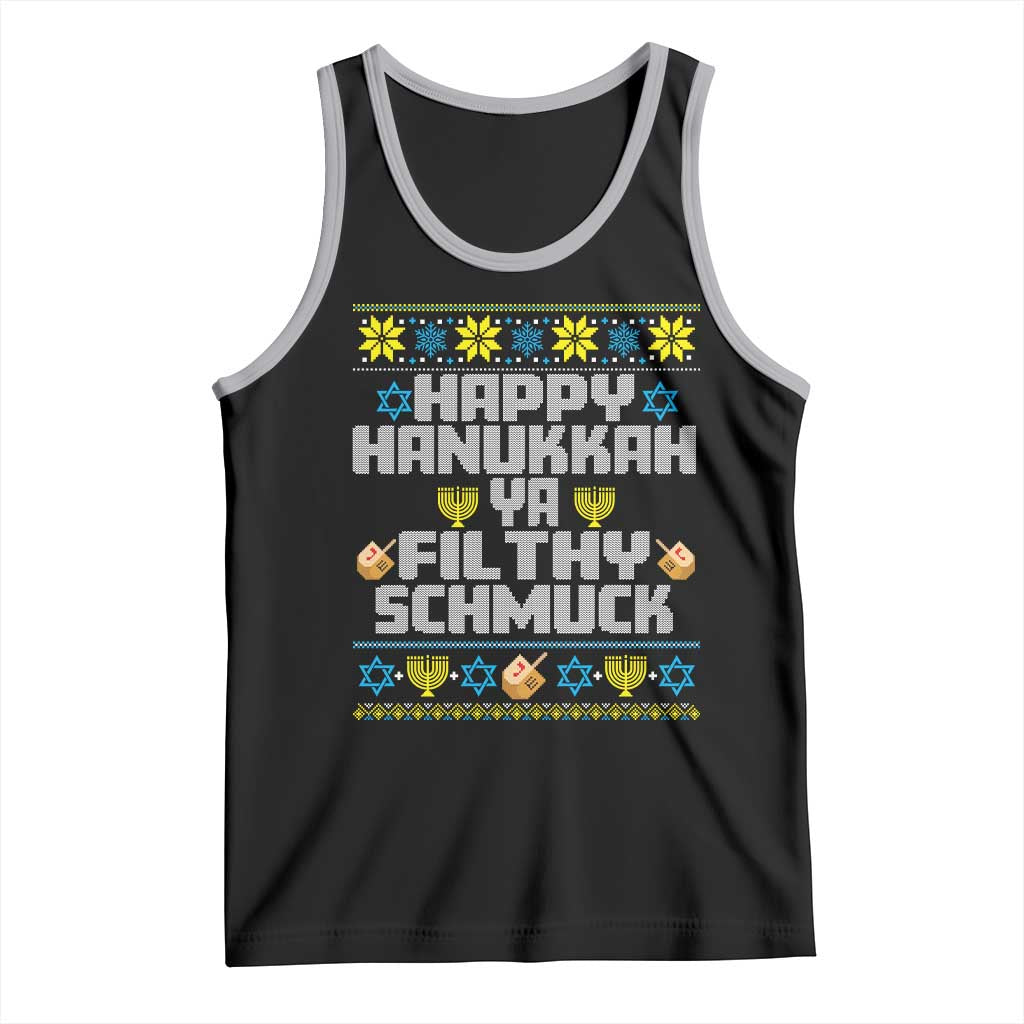 Happy Hanukkah Ya Fithy Schmuck Tank Top Funny Hanukkah Christmas Movie TS11 Black Athletic Heather Print Your Wear