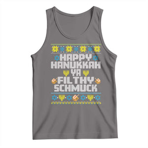 Happy Hanukkah Ya Filthy Schmuck Tank Top Funny Hanukkah Christmas Movie TS11 Deep Heather Print Your Wear