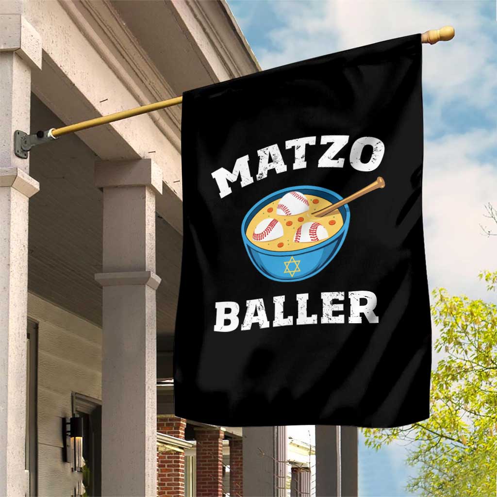 Funny Hanukkah Baseball Garden Flag Matzo Baller Matzah Ball Jewish Chanukah Sports Lover TS11 Print Your Wear