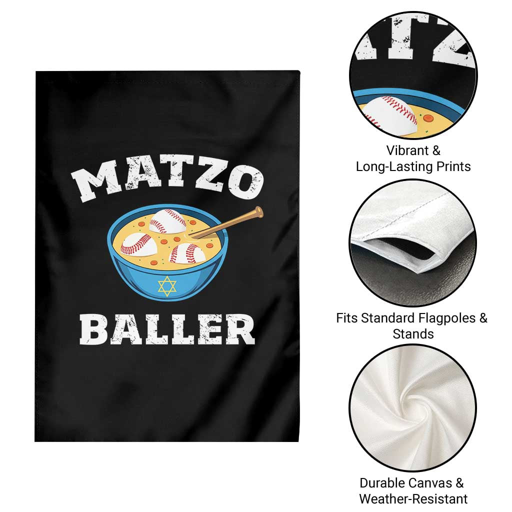 Funny Hanukkah Baseball Garden Flag Matzo Baller Matzah Ball Jewish Chanukah Sports Lover TS11 Print Your Wear