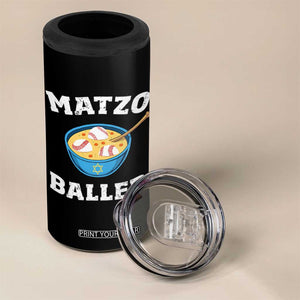 Funny Hanukkah Baseball 4 in 1 Can Cooler Tumbler Matzo Baller Matzah Ball Jewish Chanukah Sports Lover TS11 Print Your Wear