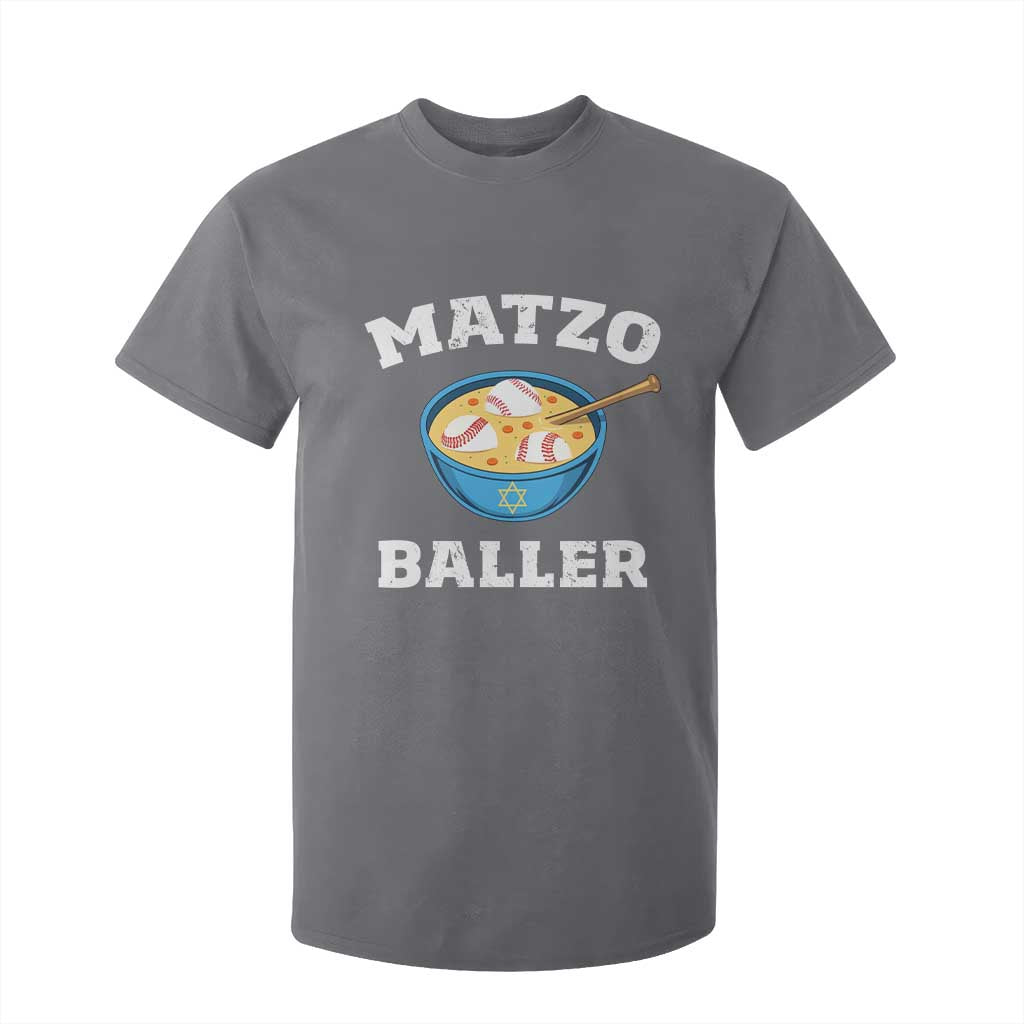 Funny Hanukkah Baseball T Shirt For Kid Matzo Baller Matzah Ball Jewish Chanukah Sports Lover TS11 Charcoal Print Your Wear
