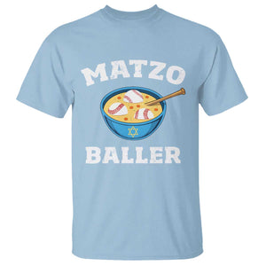 Funny Hanukkah Baseball T Shirt Matzo Baller Matzah Ball Jewish Chanukah Sports Lover TS11 Light Blue Print Your Wear